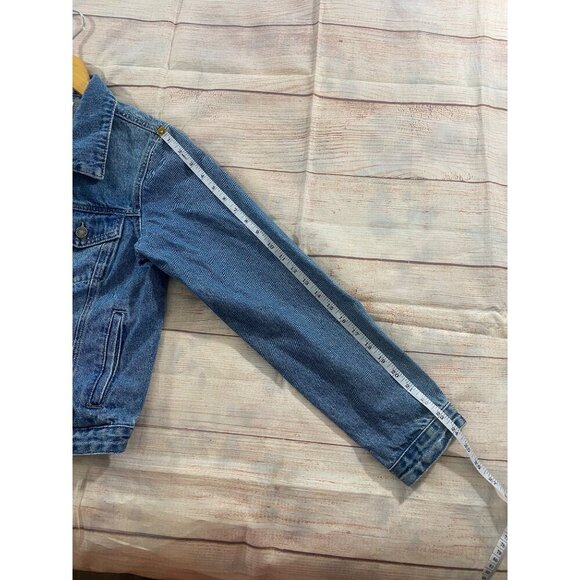 KanCan Women's Blue Denim Tribe Co Ed Cheer Button Front Denim Jacket - XL - Picture 13 of 15